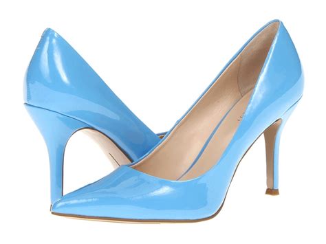 heels in blue green color.